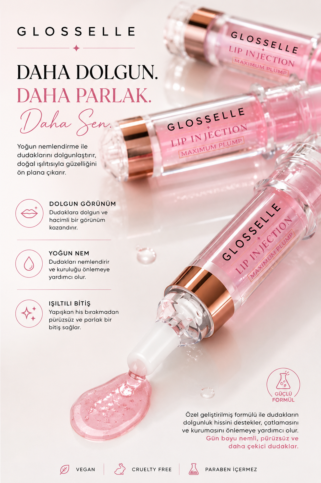 GLOSSELLE® Dudak Dolgunlaştırıcı Jel